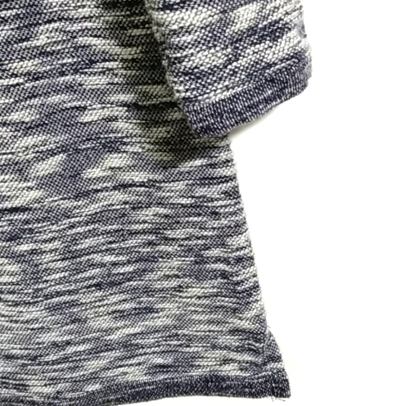 LOU & GRAY NWT NAVY BLUE & WHITE MARLED BLEND TUNIC SWEATER DRESS SIZE XS - Picture 5 of 11